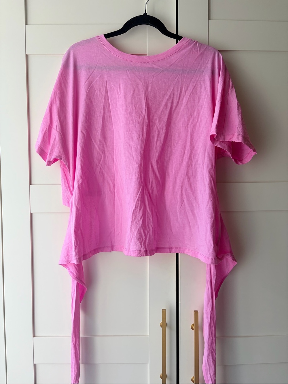 a new day Pink Short Sleeve Tie-Back Top